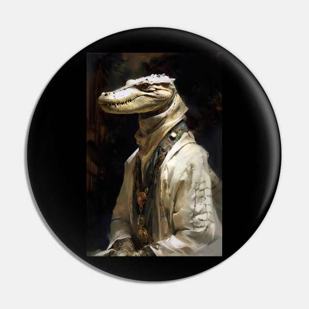 Nile the Crocodile Classic Portrait Pin by YeCurisoityShoppe