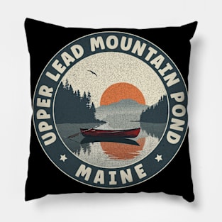 Upper Lead Mountain Pond Maine Sunset Pillow