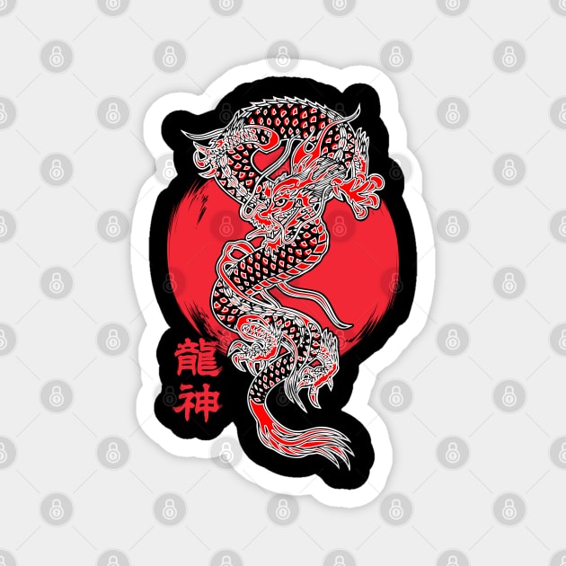 Dragon God Magnet by Designkix