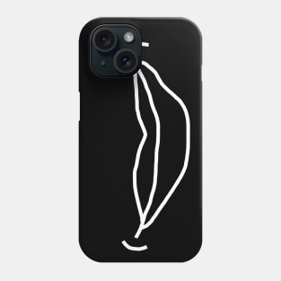 Minimal Lip Line Mouth in White Phone Case