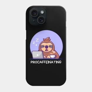 Procaffeinating | Procrastinator Coffee Pun Phone Case