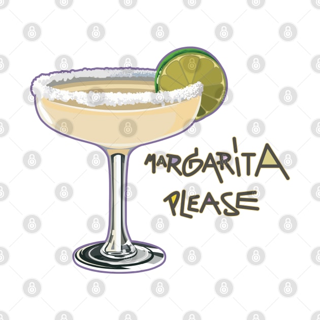 Margarita cocktail Please by Love Wild Letters