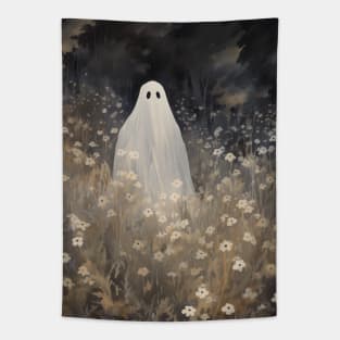 Ghost in a flower field Tapestry