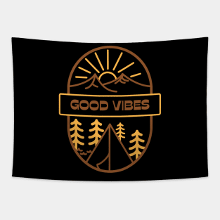 Black Good Vibes Tapestry