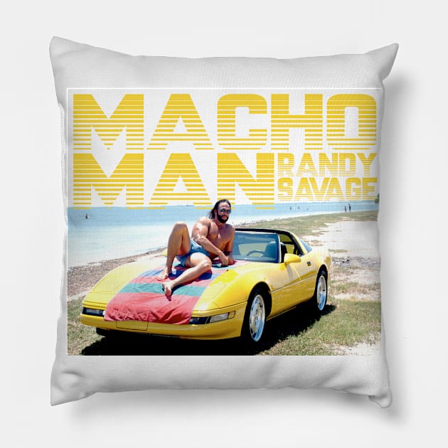 Macho Man Macho Tan Pillow by PentaGonzo