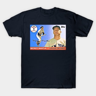 New MICKEY MANTLE Vintage ROOKIE Baseball Card T-shirt Tee 