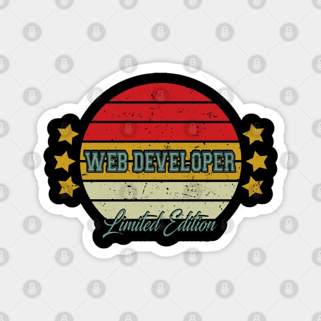 Web Developer Vintage Funny Job Birthday Gift Magnet by Tuyetle