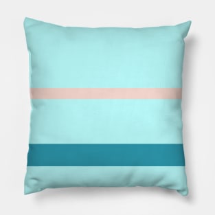 A fabulous jam of Navy, Deep Sea Blue, Sea, Pale Cyan and Champagne Pink stripes. Pillow