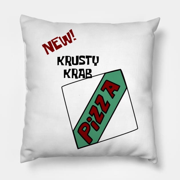 New! The Krusty Krab pizza! Pillow by tamir2503