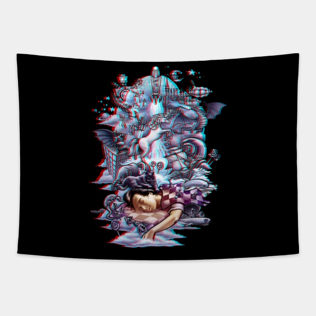 3D Dream (With 3D Effect) Tapestry by Made With Awesome