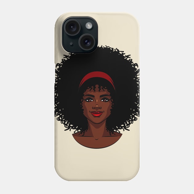 african american type womans face Phone Case by irvanelist