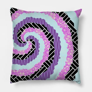 Happy boho spiral japanese pattern Pillow