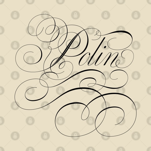 Polin of Bridgerton, Penelope and Colin in calligraphy by YourGoods