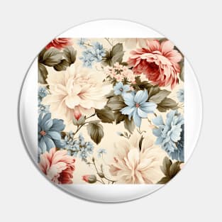 Shabby Chic Flowers Pattern 24 Pin