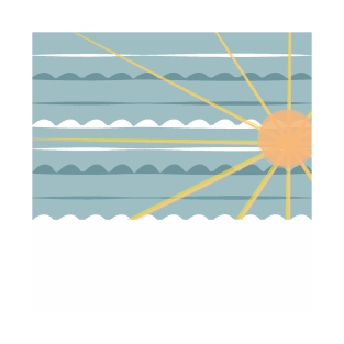 Sunset, sea,.4. sun, sun-art, beach,  spring, ocean, sunart, summer, vector. T-Shirt
