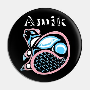 Amik (Beaver) Transgender Pride 02 Pin