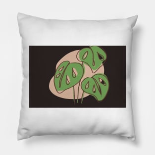 Monstera City Pillow