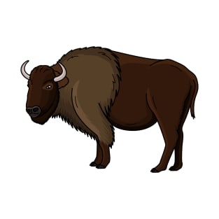 Happy American bison buffalo illustration T-Shirt