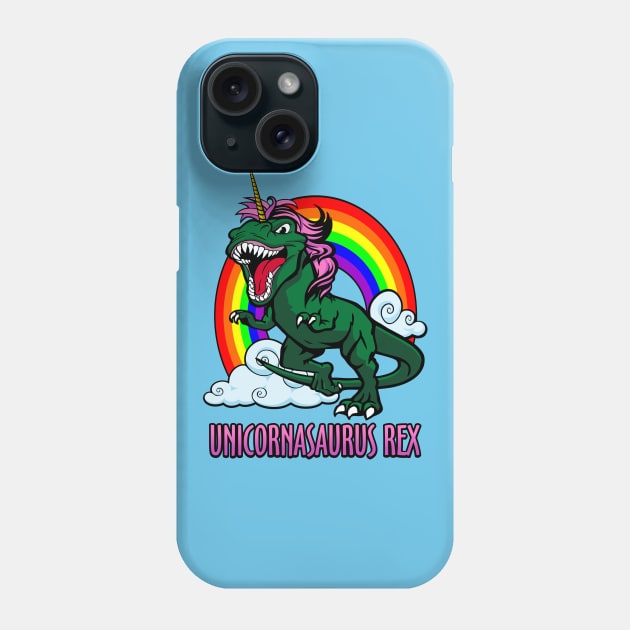 Unicornasaurus Rex Phone Case by DavesTees