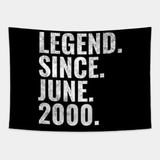 Legend since June 2000 Birthday Shirt Happy Birthday Shirts Tapestry