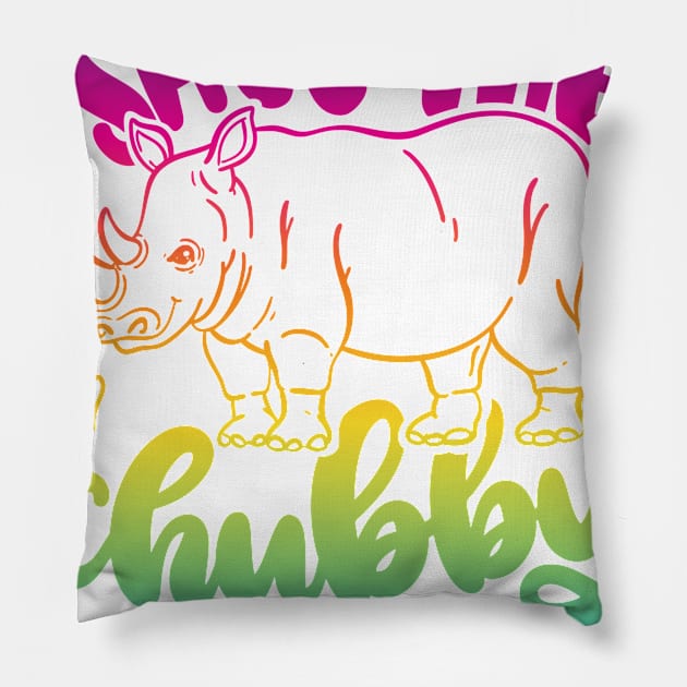 Save The Chubby Unicorns Pillow by Blot & Ink