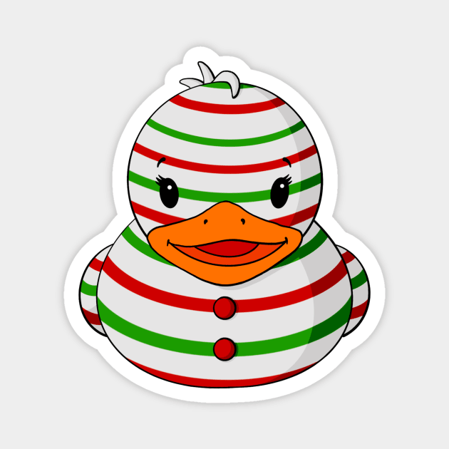 Peppermint Rubber Duck Magnet by Alisha Ober Designs