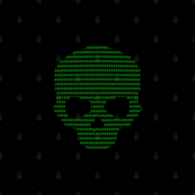 Green ASCII Skull by CountZero