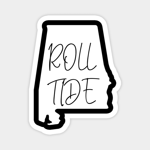 Alabama Roll Ride- White Magnet by MaryMerch