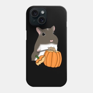 Gerbil carving pumpkin (cute brown gerbil Halloween costume) Phone Case