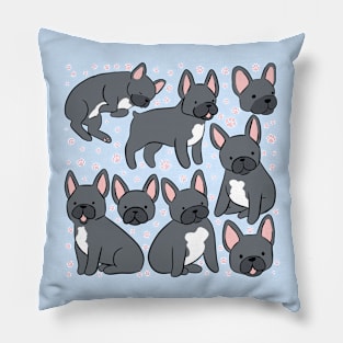 french bulldog illustration Pillow