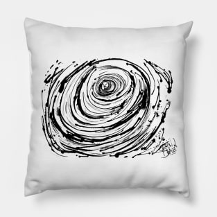 Down the Rabbit Hole (black) Pillow