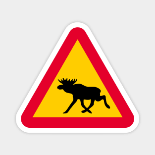 Warning sign from Sweden Moose Elk Magnet