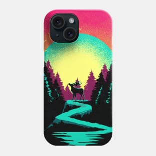 Forest Animal - Raindeer Vintage Pop Art Color Phone Case