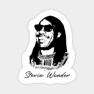 Stevie Wonder Black Sunglass Magnet