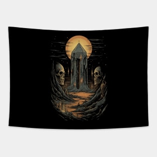 Citadel Of The Necromancers - vintage fantasy sci-fi weird fiction Tapestry