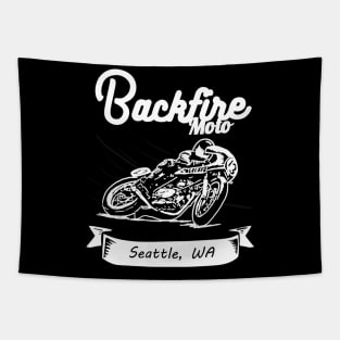 Backfire Moto Racer Design Tapestry