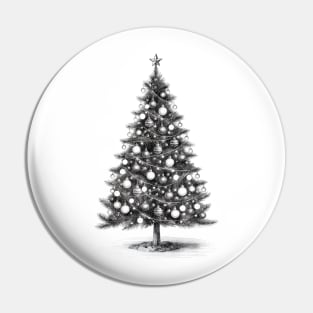 Christmas tree in pencil Pin