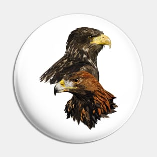 Golden Eagle and European Pigargo Pin