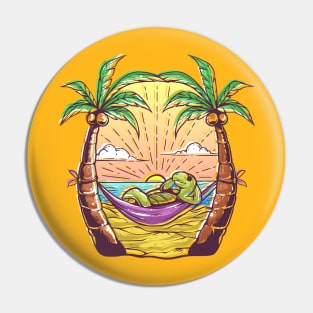 Turtle Enjoy Sunset Pin