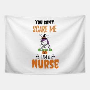 Halloween Unicorn You Can't Scare Me I Am a Nurse / Funny Nurse Fall Autumn Saying Tapestry