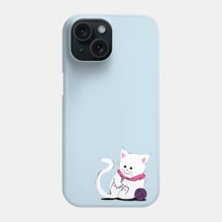 Cute Cat and a Wool Ball Phone Case