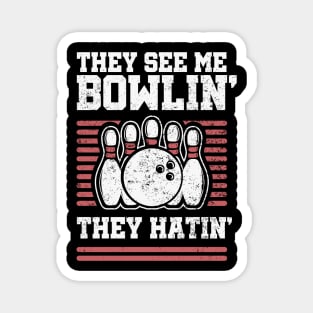 Funny Bowling and Rap Music Parody: They See Me Bowlin' Magnet