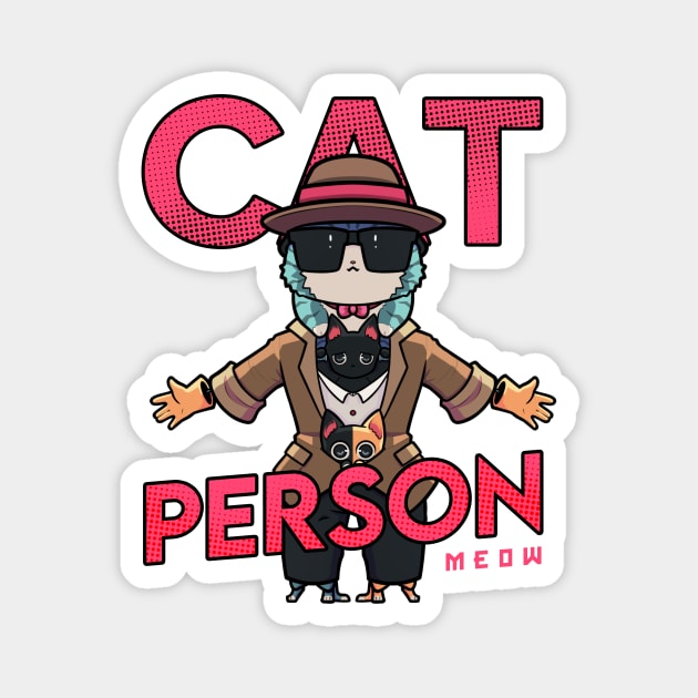 Cat Person Magnet by Susto