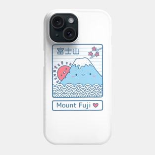 Kawaii Mount Fuji and Sun Phone Case