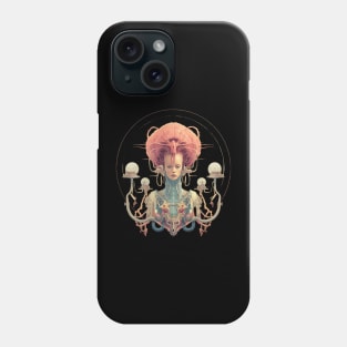 Alien Queen: Lucid Digital Art in Fantastic Grotesque Style Phone Case