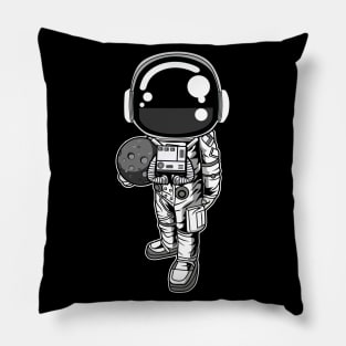 Astronaut Holding the Moon Pillow