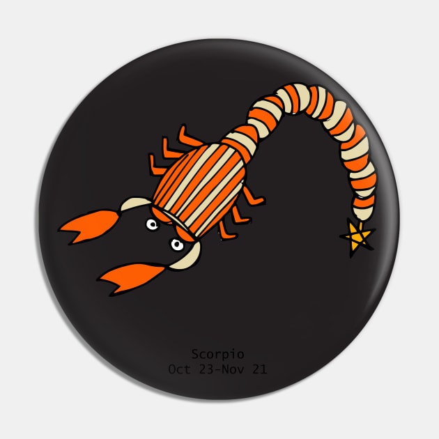 Scorpio - Zodiac Sign Pin by bruxamagica