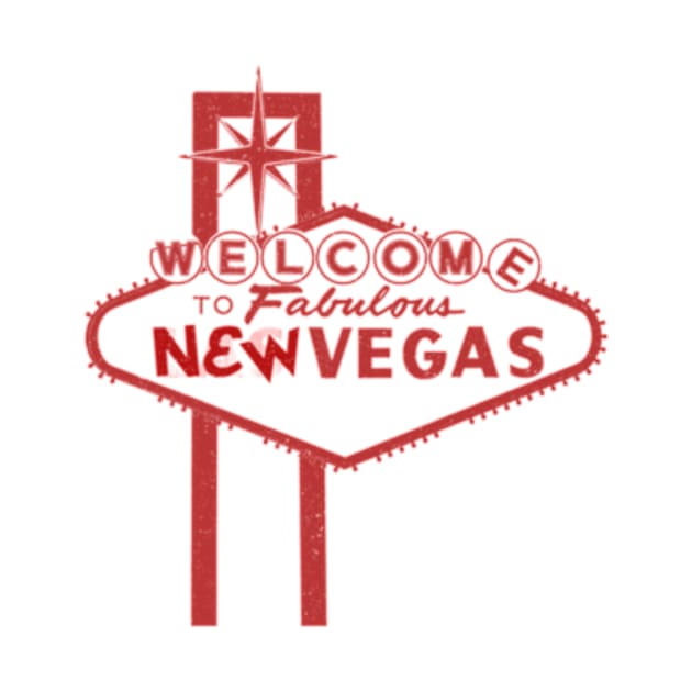 Welcome to New Vegas Fallout New Vegas Red Logo by selmaeelsharon