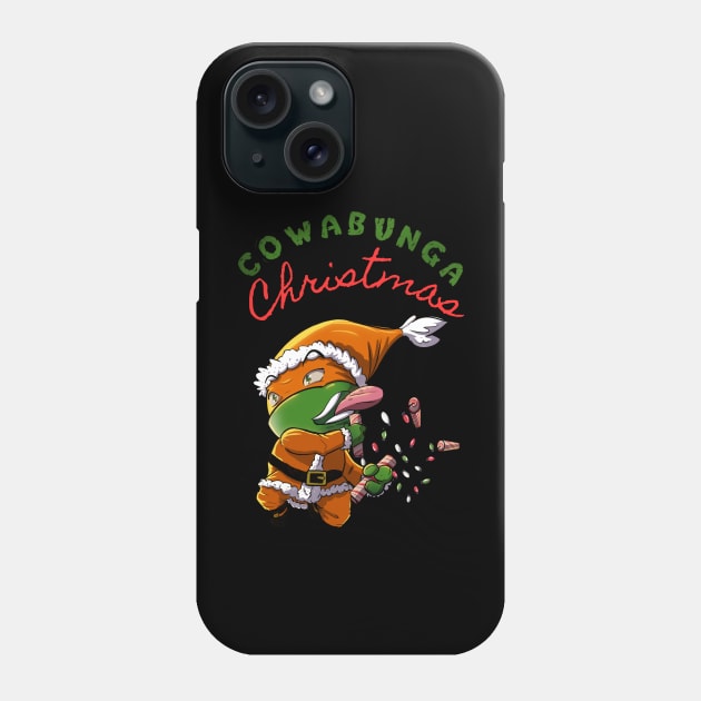 COWABUNGA CHRSTMAS MIKEY! Phone Case by TLareauArt