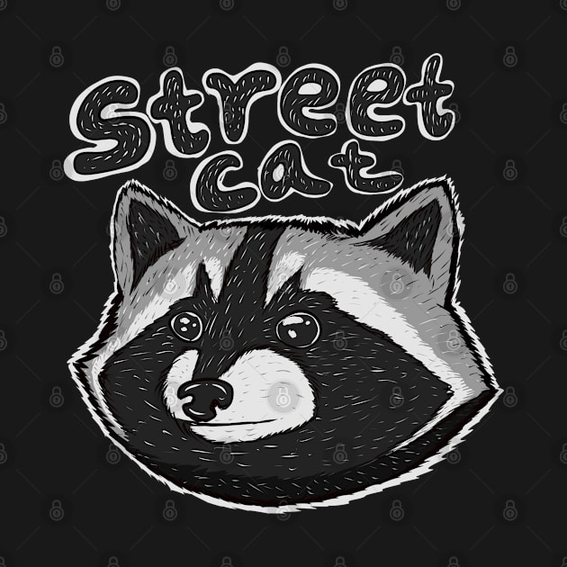 street cat face panda by wahyuart21